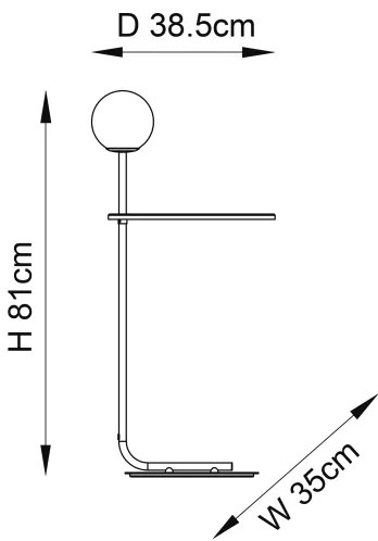 Endon 96713 - Lampă de podea HALO, 1xG9/3W/230V, negru/alb