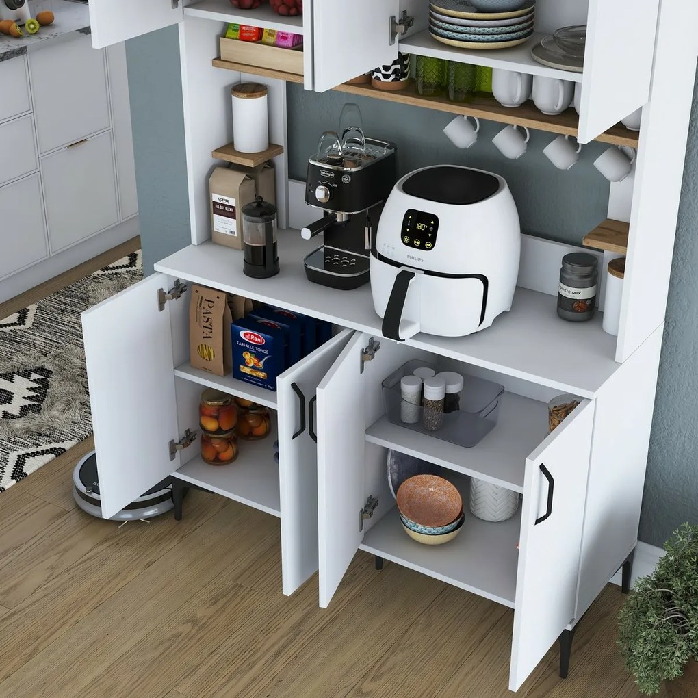 Dulap Jevy Walnut and White