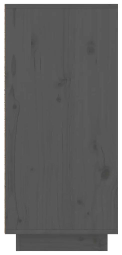 Servanta, gri, 110x34x75 cm, lemn masiv de pin 1, Gri