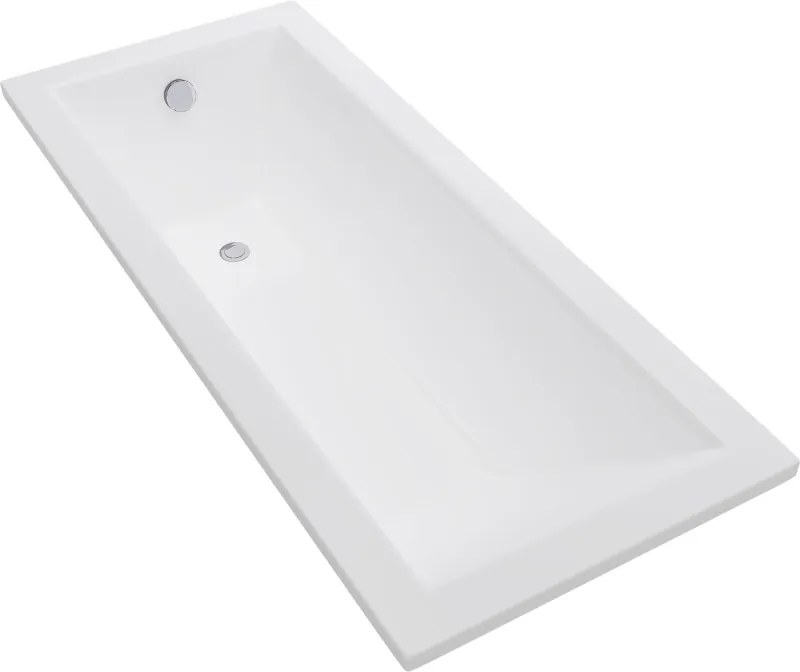 Mexen Cubik cadă dreptunghiulară 140 x 70 cm, albă - 55031407000