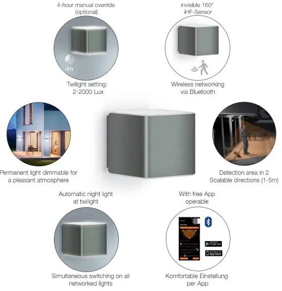 Steinel 055530 - LED Lampă exterior cu senzor L 840 LED/9,5W/230V IP44