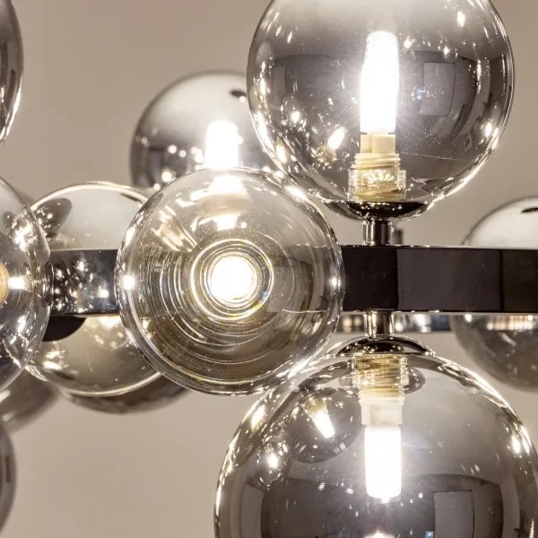 Brilagi - Lustră LED suspendată pe cablu MILLA, 15xG9/3W/230V, negru cromat/fumuriu