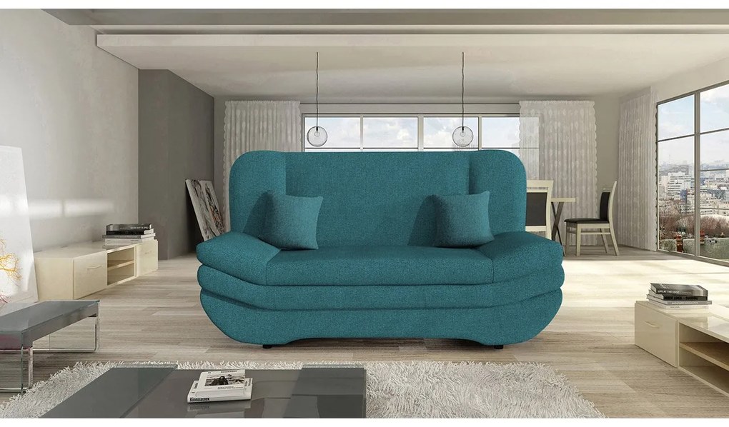 Canapea extensibilă Lehti (turcoaz) (cu sp. depozitare). Promo -16%. 1105569