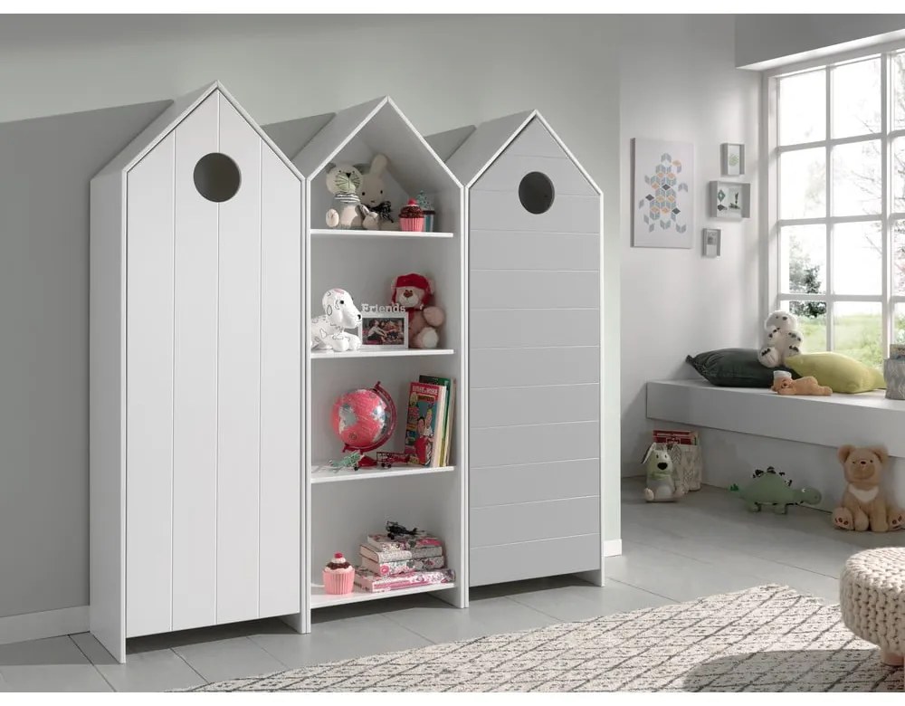 Șifonier de copii alb/gri deschis 173x171,5 cm CASAMI – Vipack