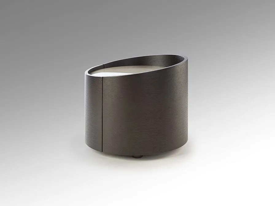 Noptiera rotunda cu sertar Iza stejar negru