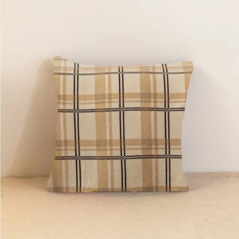Husa pentru pernuta cocolino PLAID 45x45 cm, crem