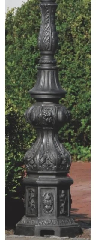 Stalp iluminat exterior din fier forjat, inaltime 335cm, AL 6721