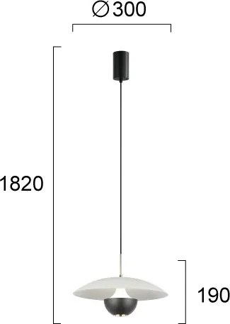 Lustră LED pe cablu VALIA LED/9W/230V gri/negru