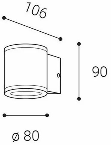 Aplică de exterior LED2 MIDO 1xGU10/50W/230V antracit IP54