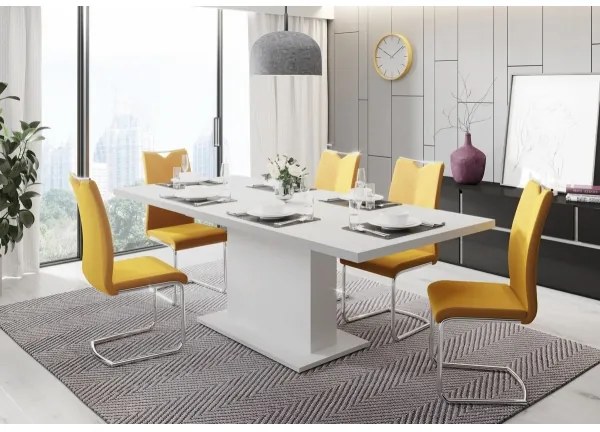 Masă de dining extensibilă STRAP, albă