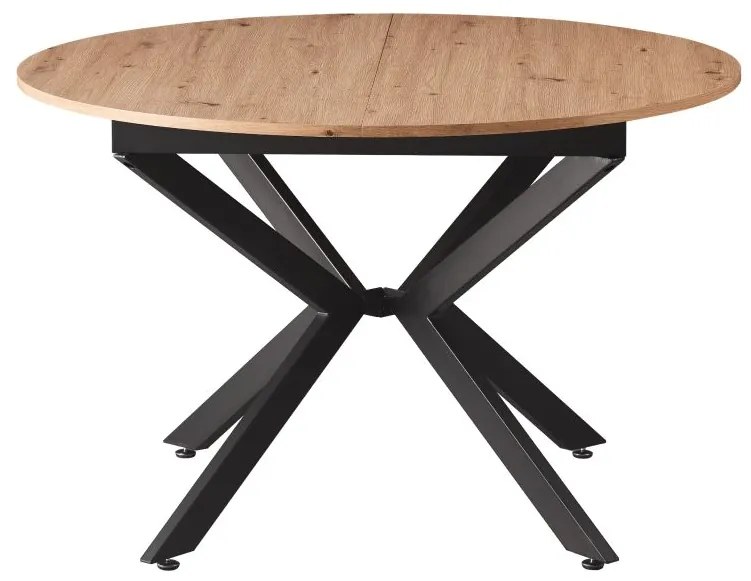 Masă de sufragerie extensibilă 120 AMERO (stejar artisan + negru) (pentru 4-6 persoane). 1091463