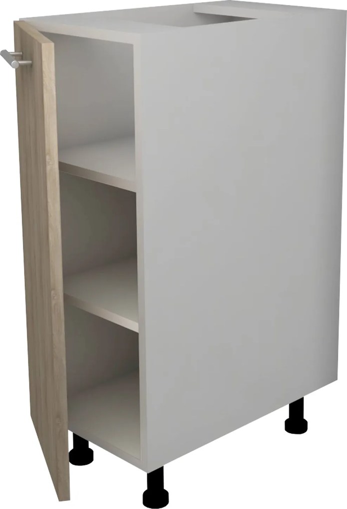Corp Baza Lecce, 1 Usa, Stejar Sonoma/Alb, 30 x 50 x 80 cm