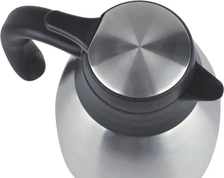 Termos de cafea pentru conferințe Kinghoff KH 2094, 2 l, pereți dubli, corp din oțel inoxidabil, inox/negru
