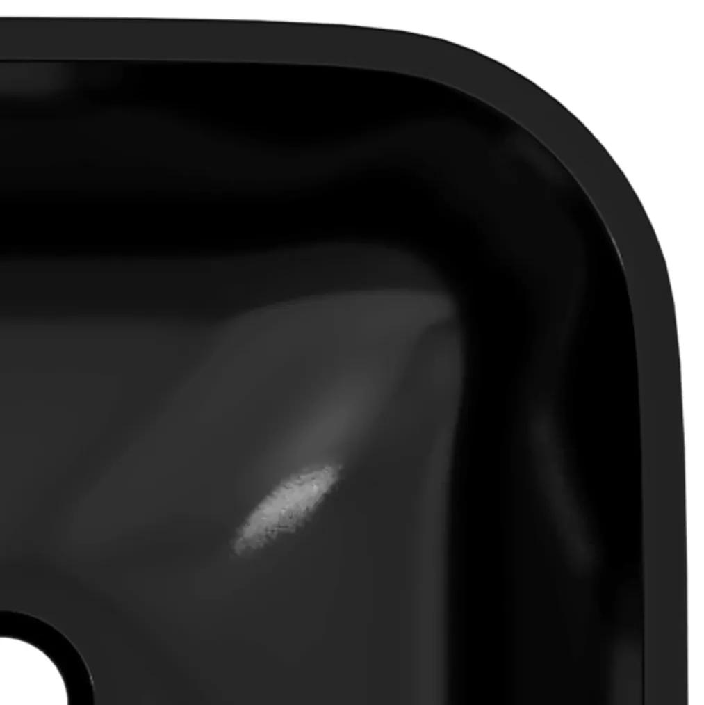 Chiuveta din sticla, negru, 42x42x14 cm Negru