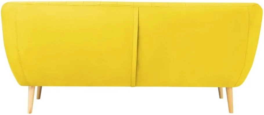 Canapea cu tapițerie din catifea Mazzini Sofas Sardaigne, 188 cm, galben