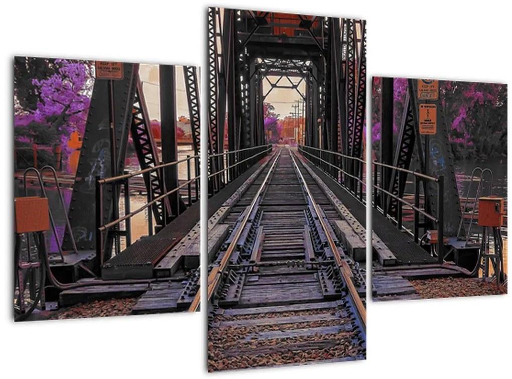 Tablou cu pod de cale ferată (90x60 cm)