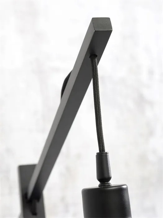 Lampadar din bambus Bali S negru, 44cm BALI/F/AD/B/4412/BN