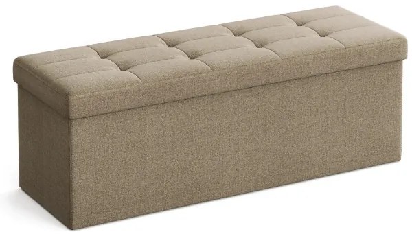 Taburet cu spatiu depozitare OTTOMAN 110x38 cm, maro deschis