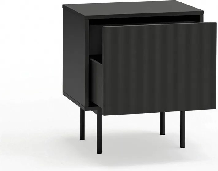 Noptieră neagră cu aspect mat Sierra – Teulat