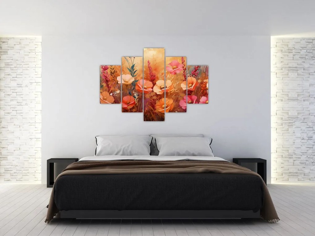 Tablou - Flori de pajiște, pictură (150x105 cm)