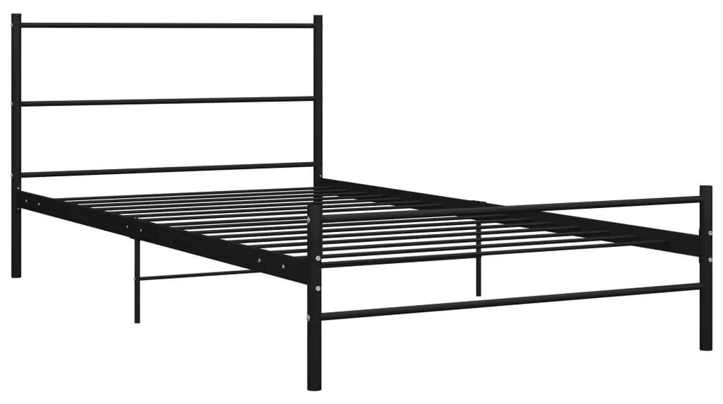 286496 vidaXL Cadru de pat, negru, 90 x 200 cm, metal