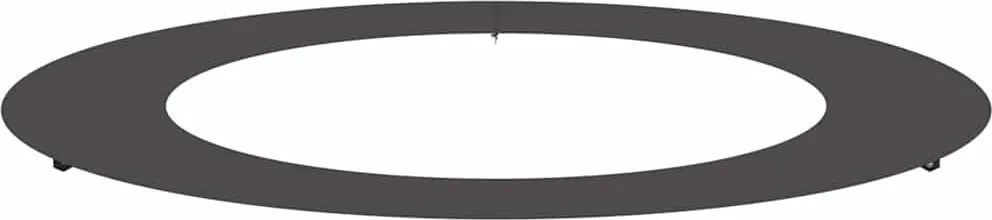 vidaXL potrivit pentru inel de copac plat Negru Ø60 / 90 cm Oțel