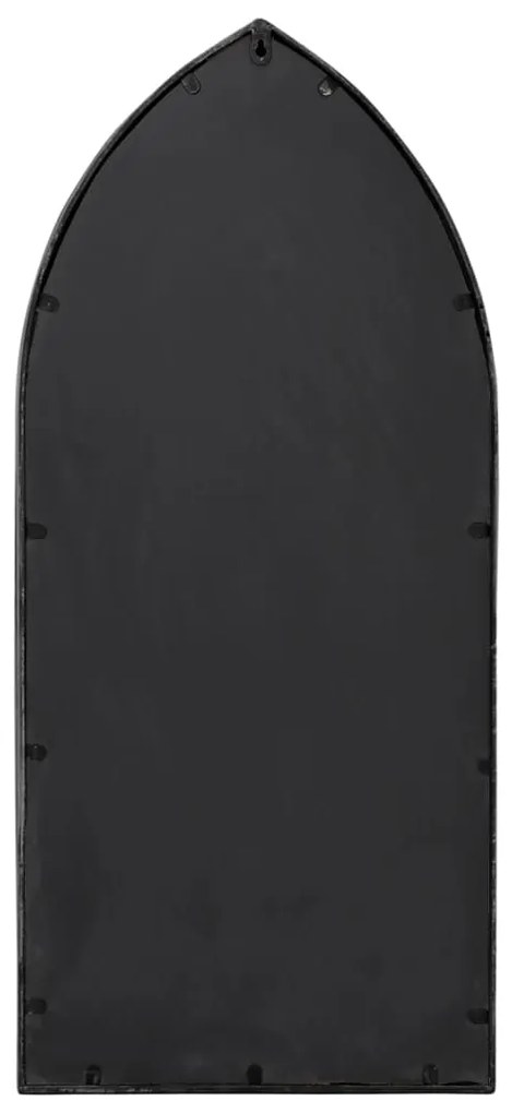 Oglinda de gradina, negru, 100x45 cm, fier uz exterior 1, Negru, 100 x 45 cm