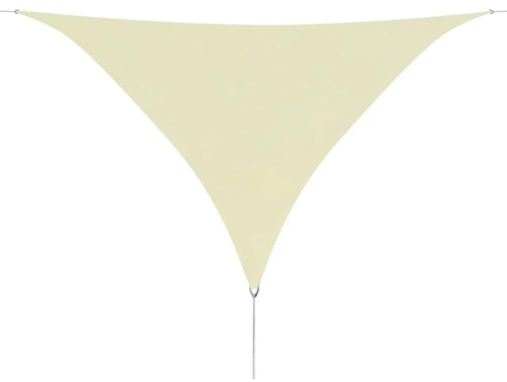 vidaXL Parasolar din țesătură oxford triunghiular, 3,6x3,6x3,6 m, crem