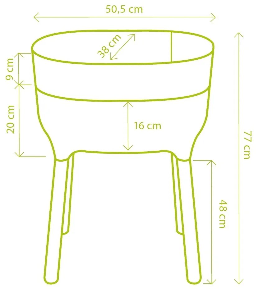 Recipient de cultivare din plastic cu sistem de auto-irigare Urbalive – Plastia