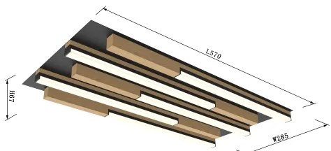 Wofi 9031-506S - LED plafonieră PALERMO dimabilă LED/34W/230V lemn