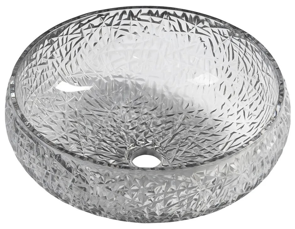 Chiuvetă neagră rotundă din sticlă ø 42 cm Gaviota – Sapho