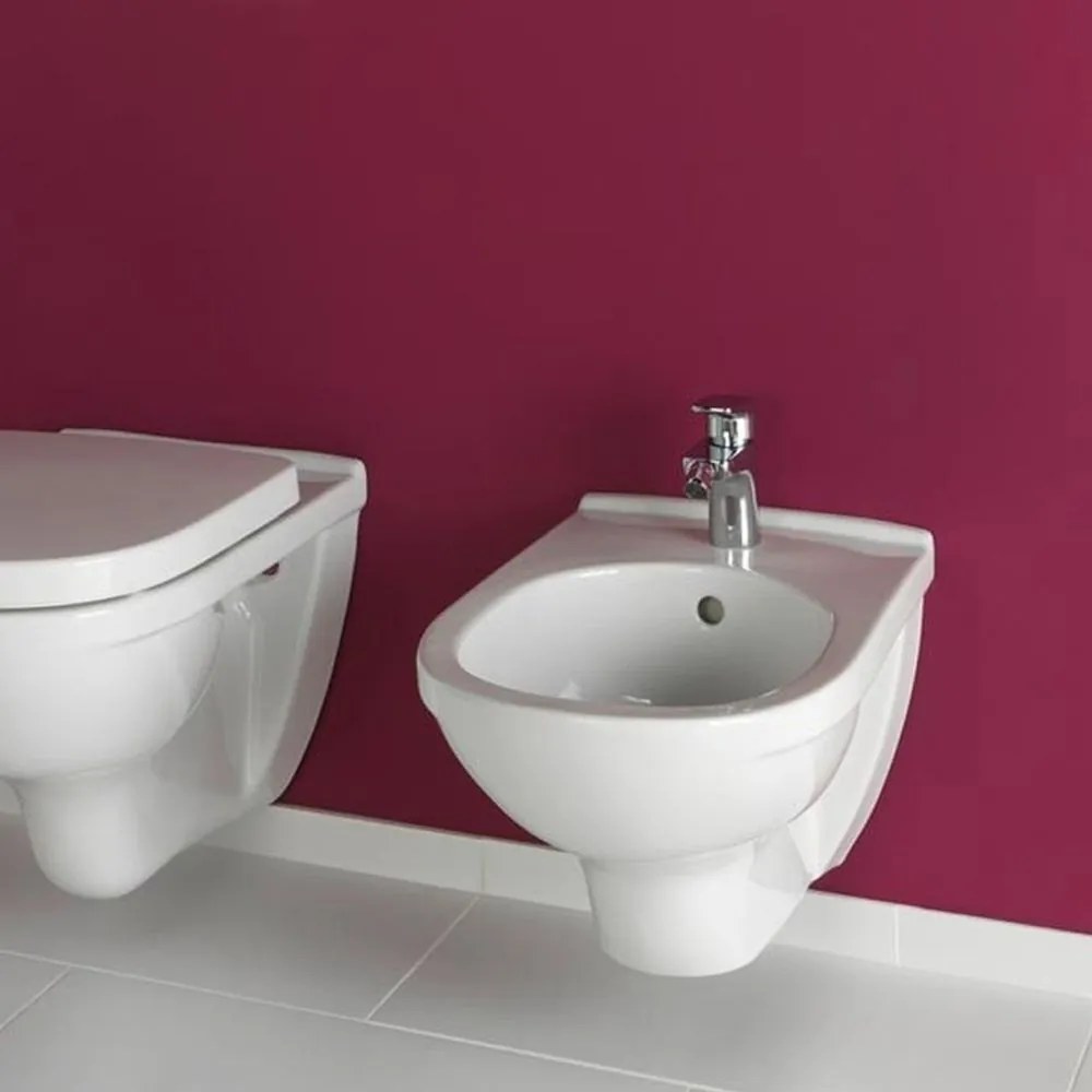 Bideu suspendat 360x560 mm, 1 orificiu pentru baterie, alb alpin