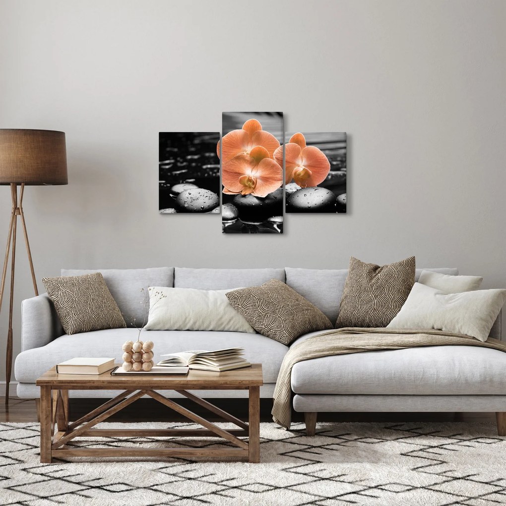 Tablou - Orhidee portocalii (90x60 cm)