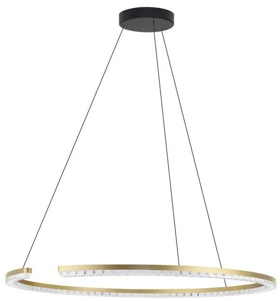 Lustra circulara aluminiu auriu GREAMY D-85cm