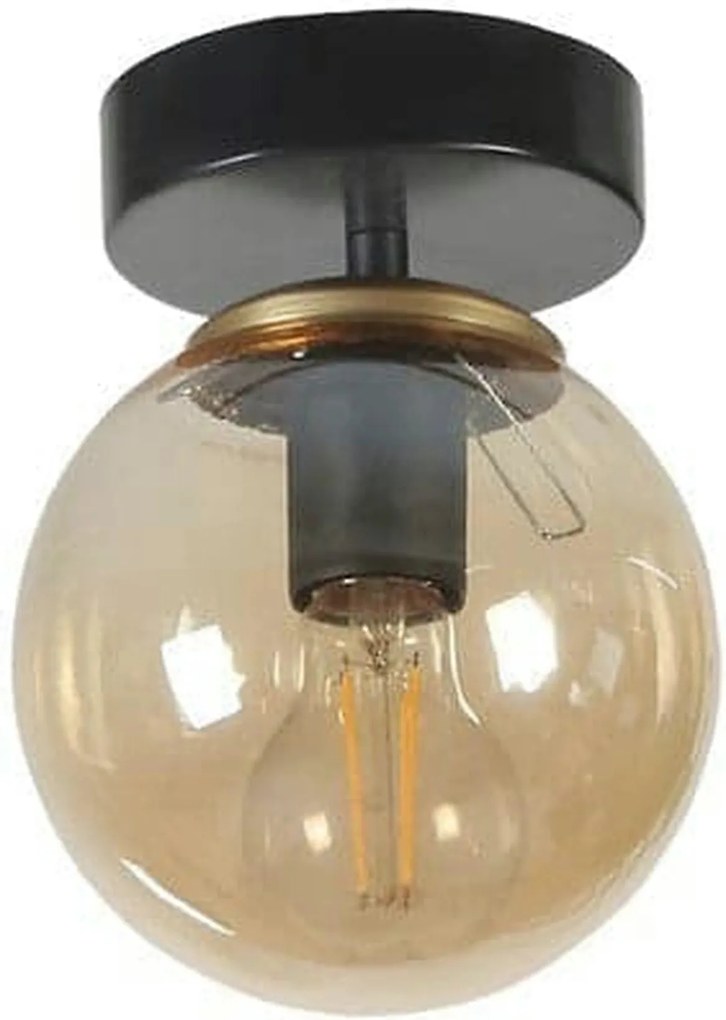 Lustra 846STL5215, negru/transparent, sticla/metal, 15x20 cm