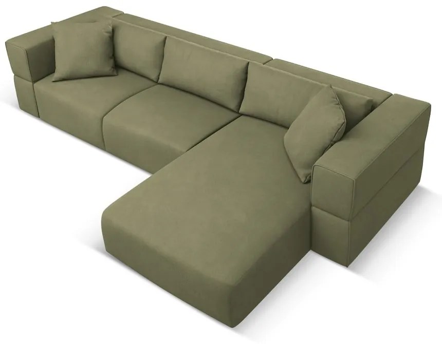 Colțar verde deschis (cu colț pe partea dreaptă) Esther – Milo Casa