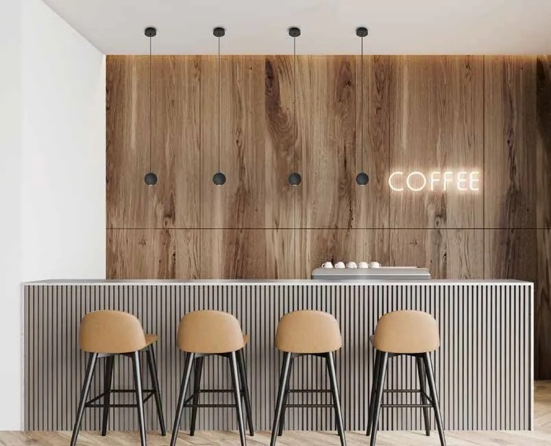 Pendul LED design modern Alesa negru nisipos