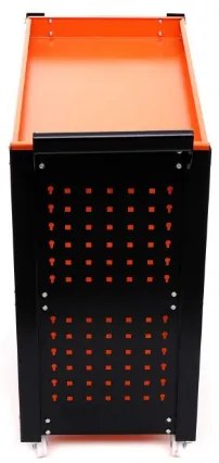 Cărucior pentru atelier cu 3 rafturi Black/Orange KD365