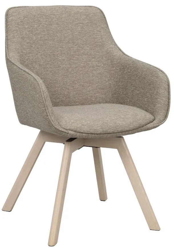 Set de scaune de sufragerie bej 2 buc. tapițat Alison – Rowico