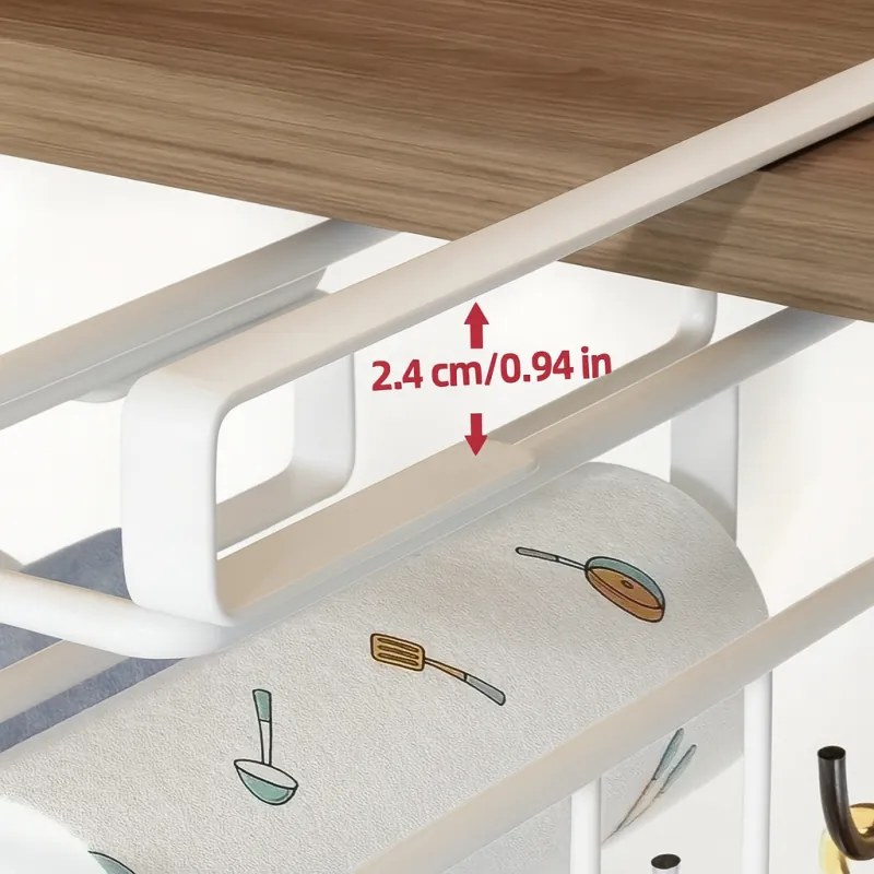 Organizator de bucatarie suspendat cu carlige RAXIMO, alb