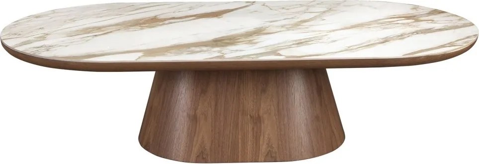 Masuta cu blat din marmura portelanata Walnut 160x80cm