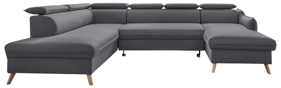 Colțar gri închis extensibil (cu colț pe partea stângă ) Sweet Harmony – Miuform