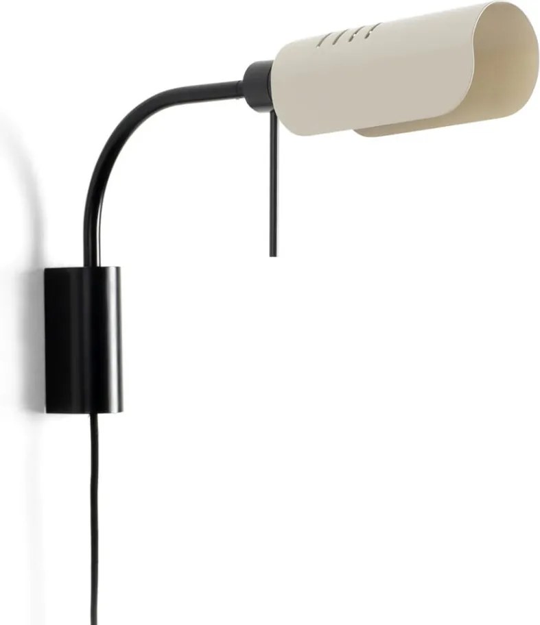 Aplica metal stil retro abajur ajustabil MARTINICA S negru, bej