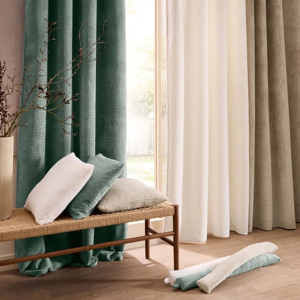 Draperie verde din microflanel 140x240 cm Flanela – douceur d'intérieur