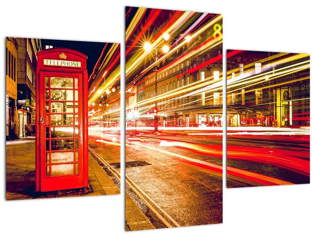 Tablou cu căsuța telefonică roșie din Londra (90x60 cm)