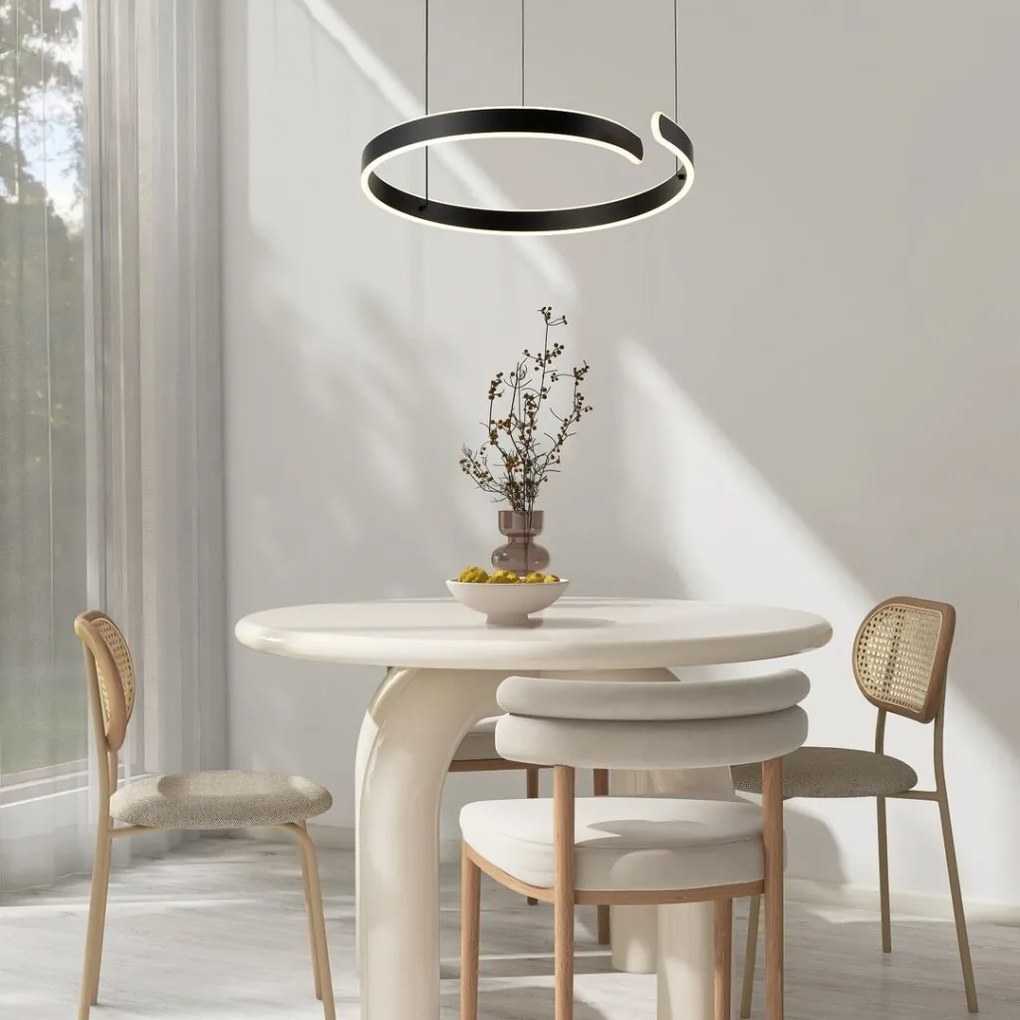 Lustra LED suspendata stil circular Silnora 57cm