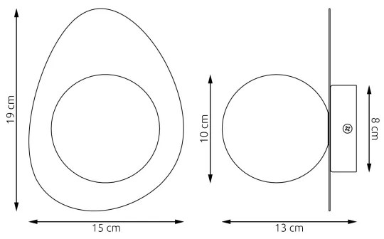 Aplica de perete OVO 1xG9/8W/230V gri