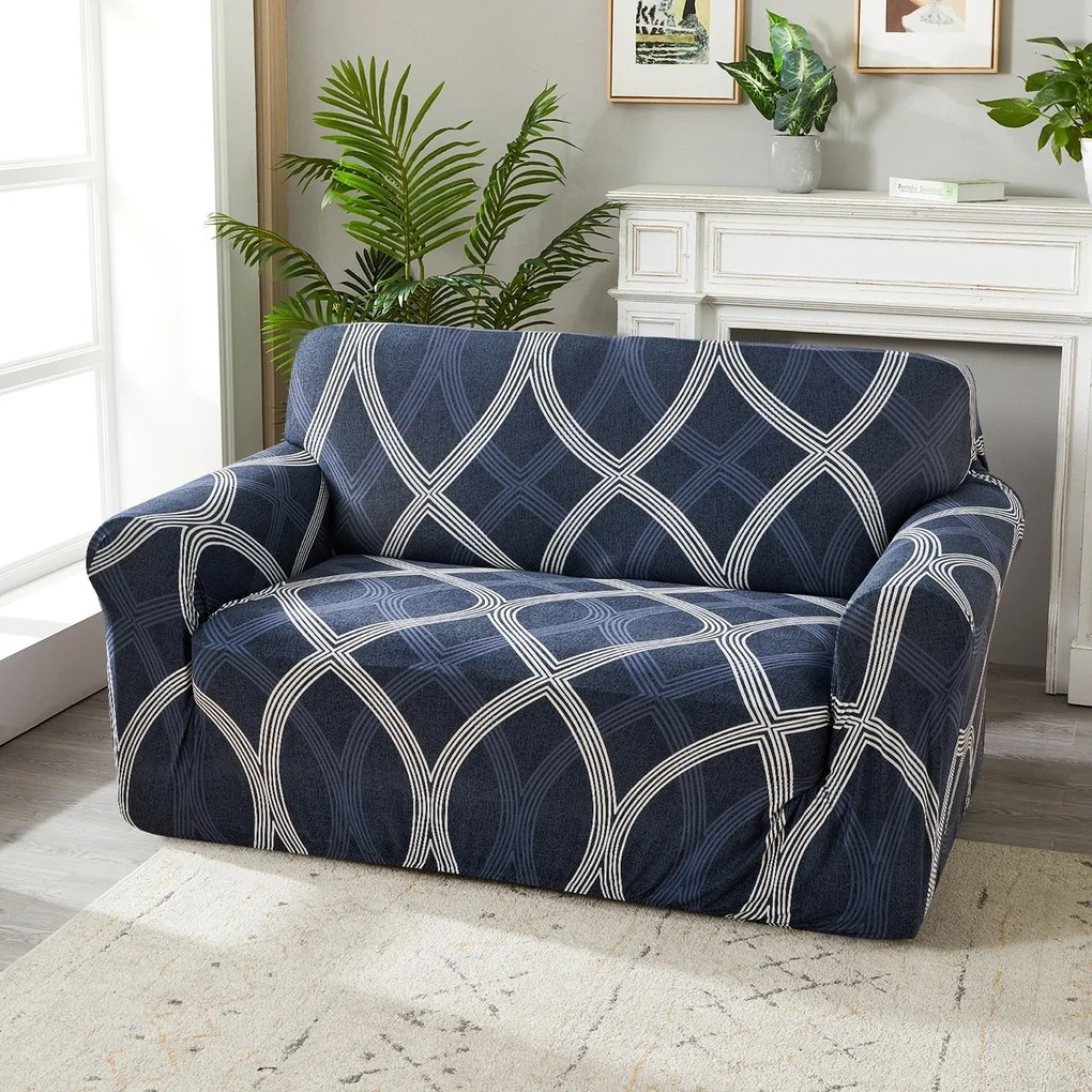 Husă elastică pentru fotoliu 4Home Elegant albastru , 90-140 cm + față de pernă gratis, 90-140 cm