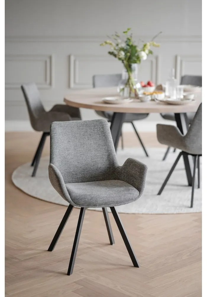 Set de scaune de sufragerie gri 2 buc. tapițat Norwell – Rowico