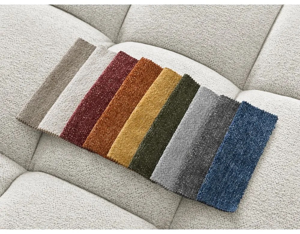 Canapea albă cu tapițerie din chenille 278 cm Everest – Bobochic Paris